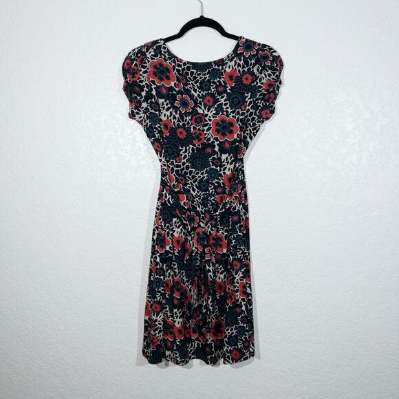 Y2K Guess Pink & Blue Floral Tie Waist Dress Size Small - Picture 5 of 7